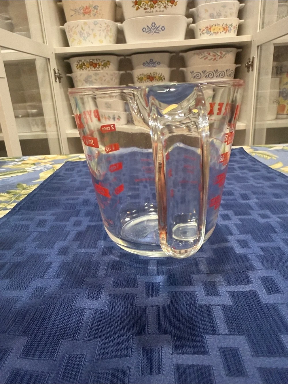 Pyrex Clear Glass Measuring Pitcher with Bright Red Graduations 2 cup
